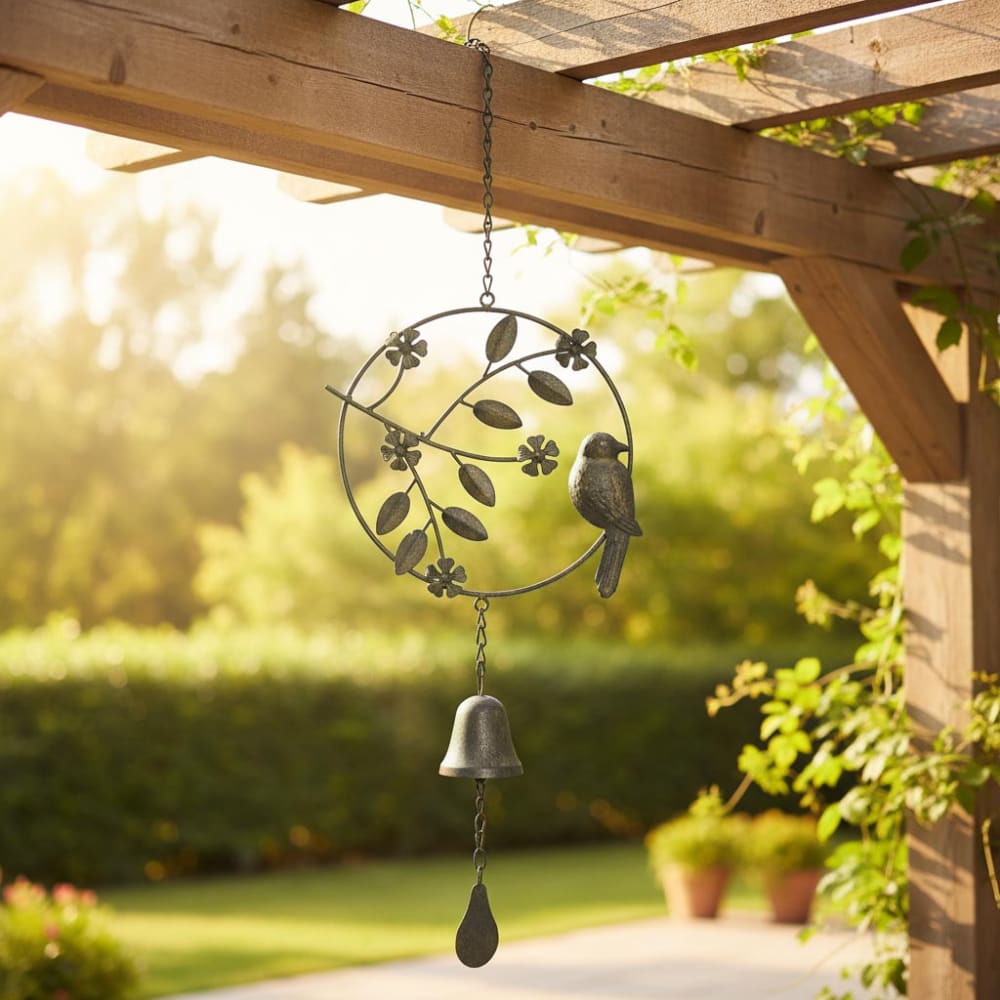 Cloche de jardin avec oiseau 24x6x70cm - Maisons du Monde
