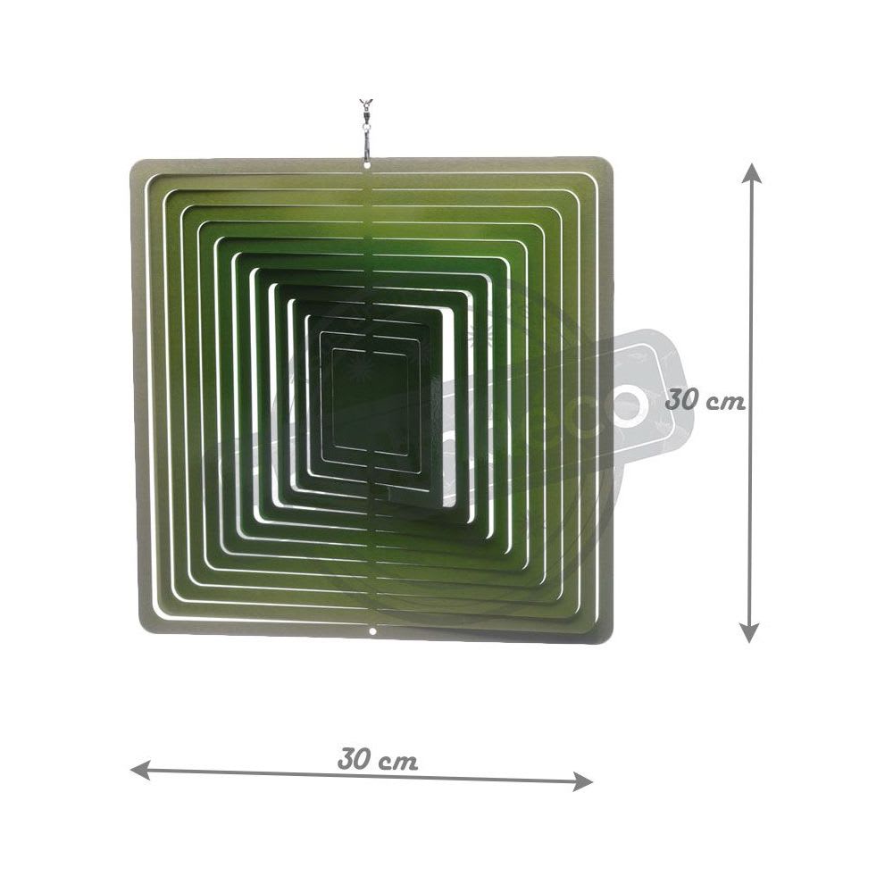 Mobile à vent carré vert 30cm - Maisons du Monde