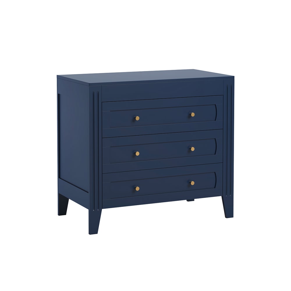 Commode 3 tiroirs bleu (Vox) - Image 1