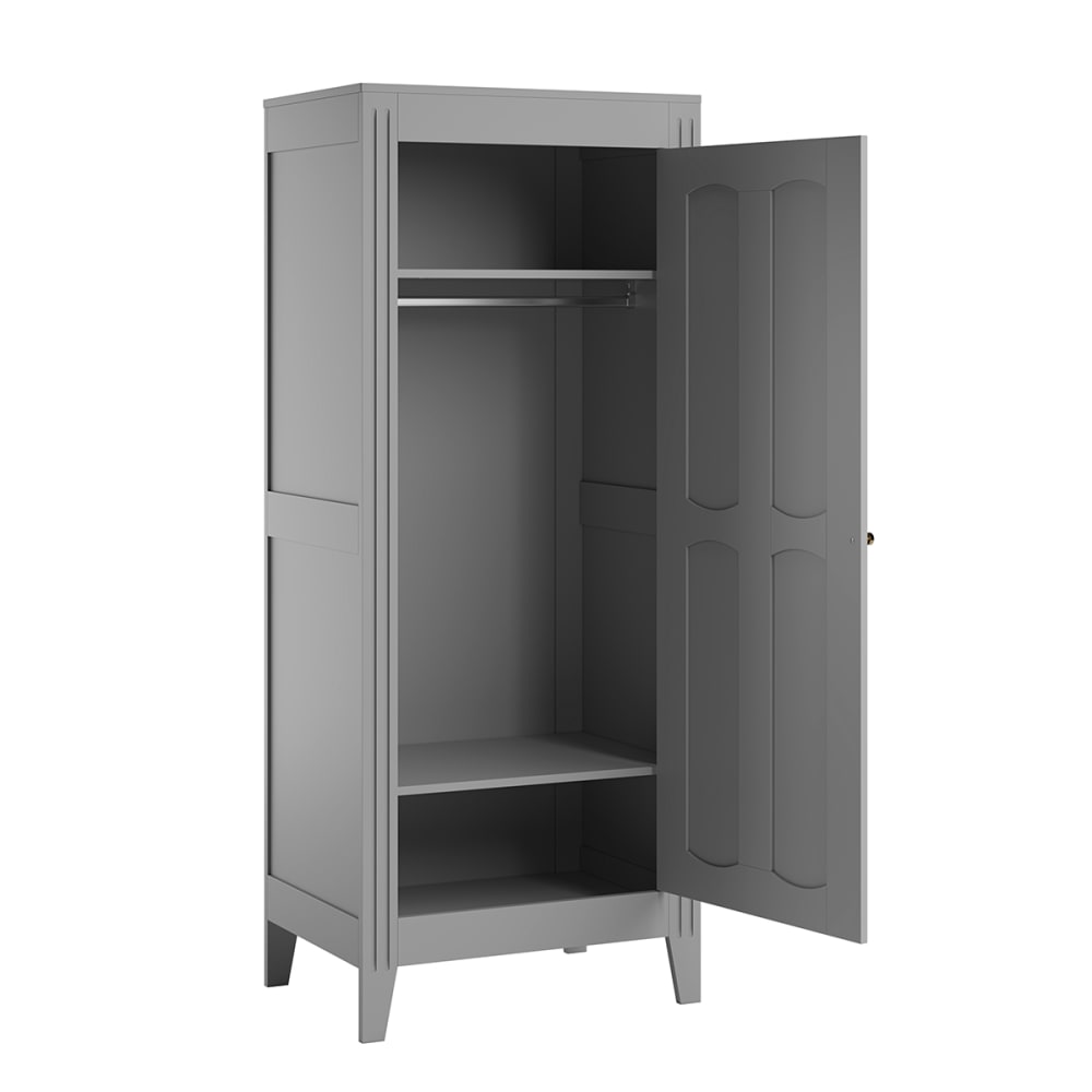 Armoire 1 porte gris (Vox) - Image 2
