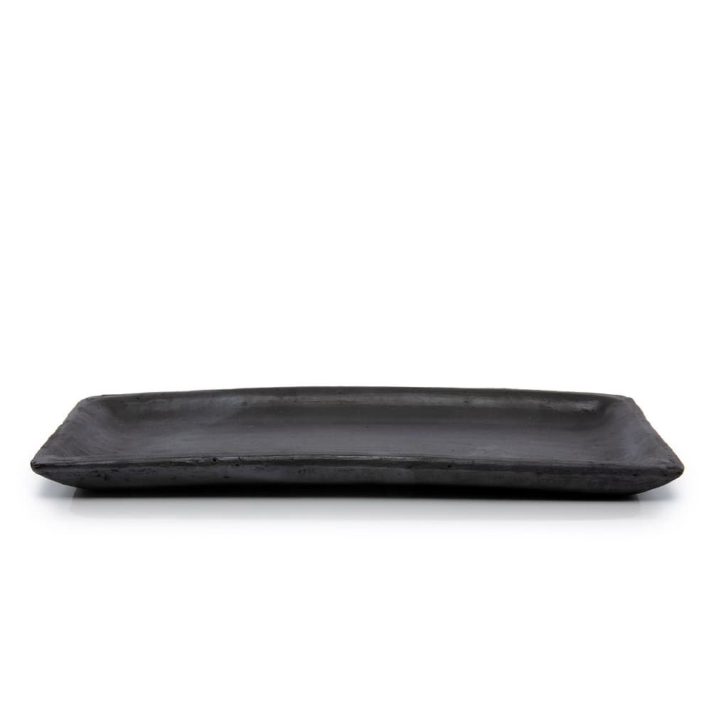 Assiette terre cuite noir 25x12x2cm