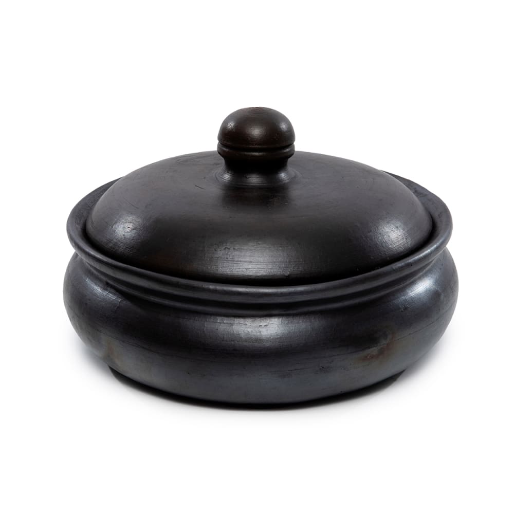 Pot de service terre cuite noir 24x24x15cm — Beyit