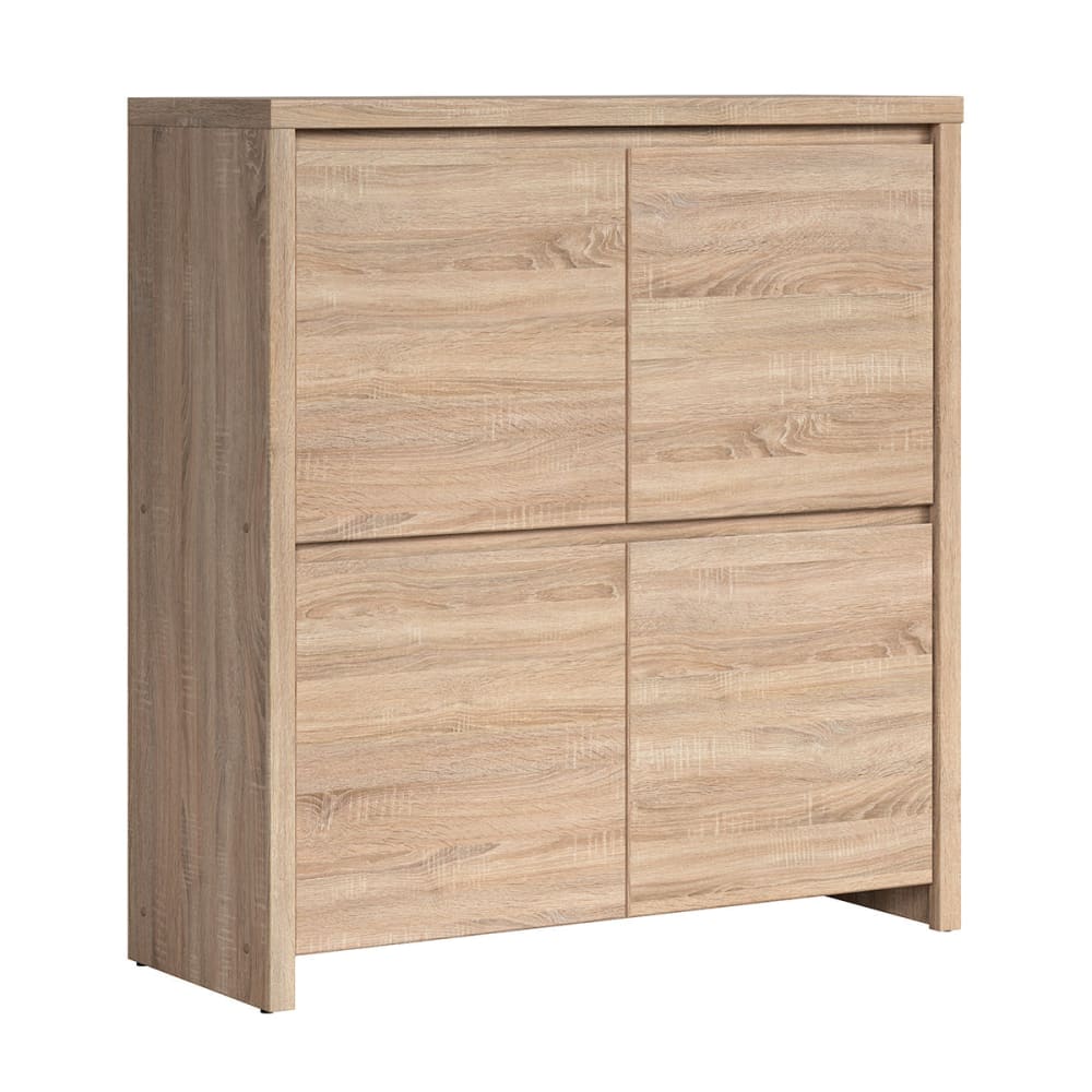 Buffet 4 portes panneaux agglomérés stratifiés marron Buffet 4 portes panneaux agglomérés stratifiés marron