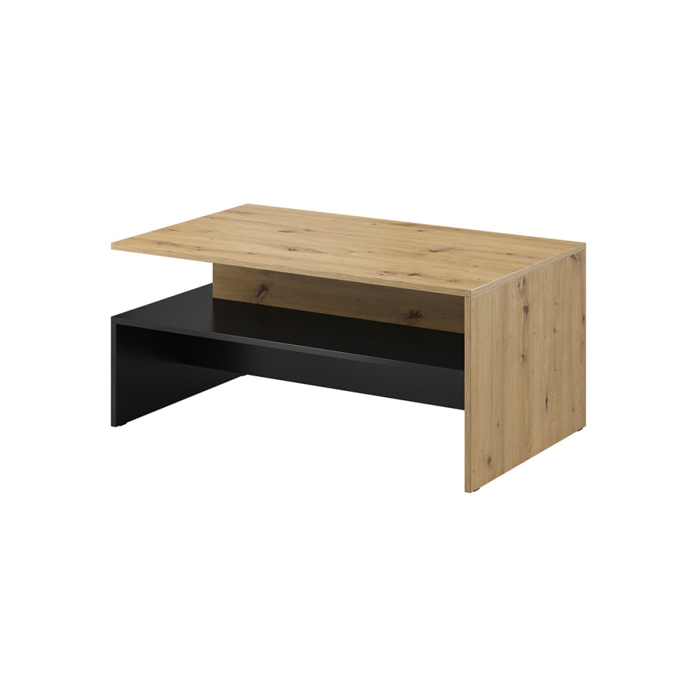 Table basse noire et naturelle Table basse noire et naturelle