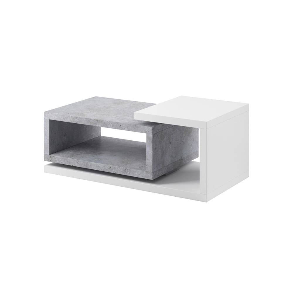 Petits meubles Couchtisch Spanplatten Weiß und Beton Grau Spanplatte