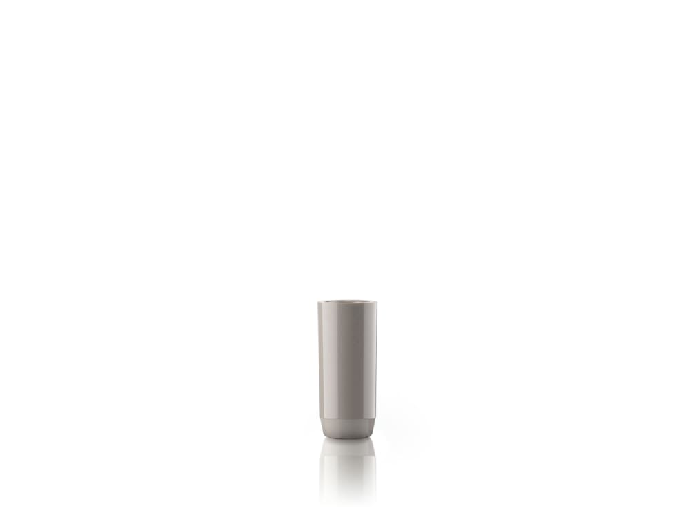 Pot à brosse à dents haut brillant en plastique taupe — vue 3