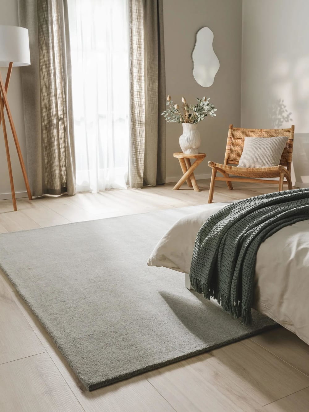 Tapis de laine gris 70x140 — vue 3