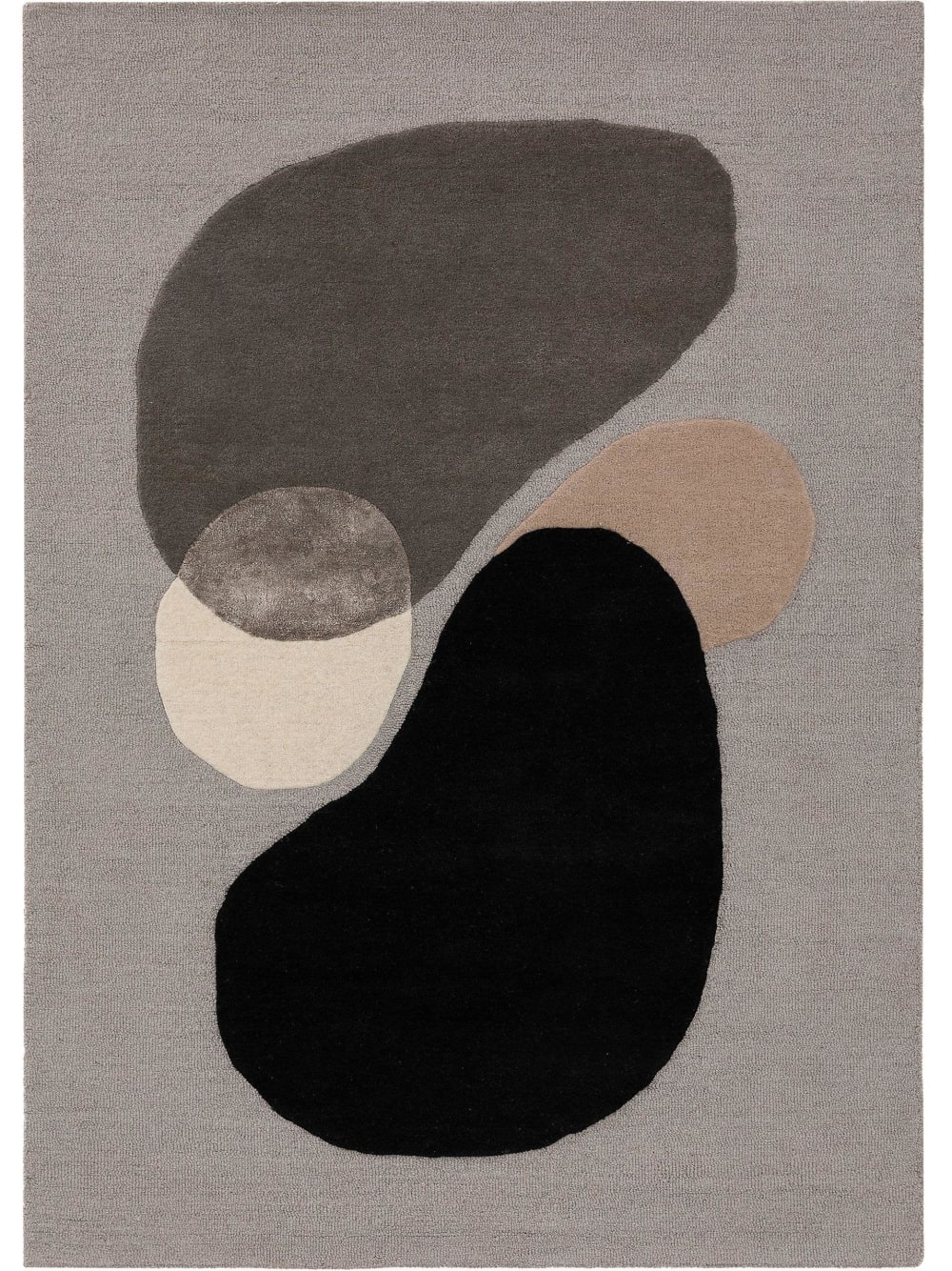 tapis de laine multicouleur/gris