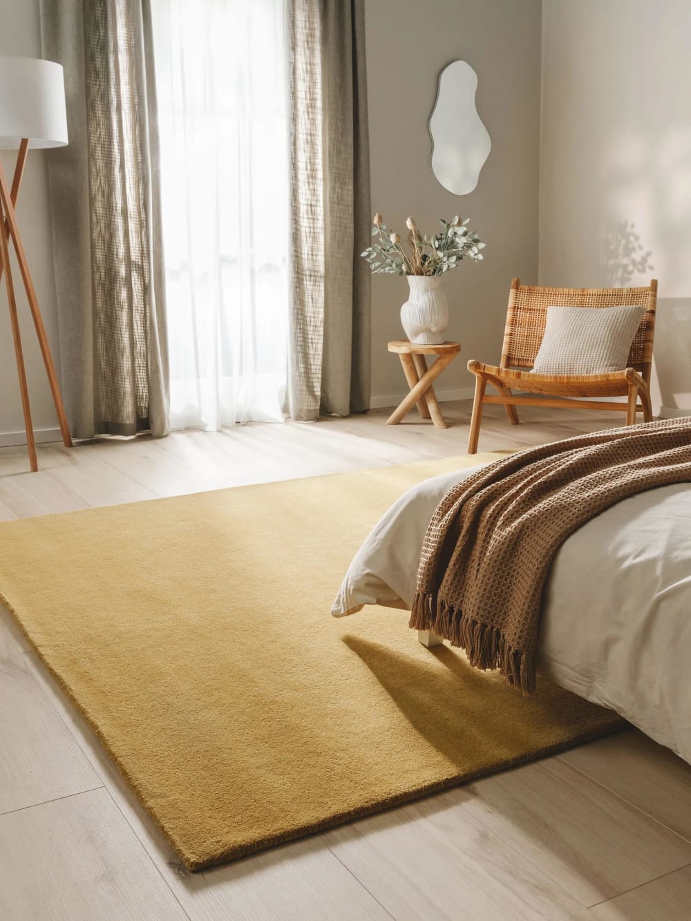 Alfombra de lana amarillo 120x170 - Maisons du Monde