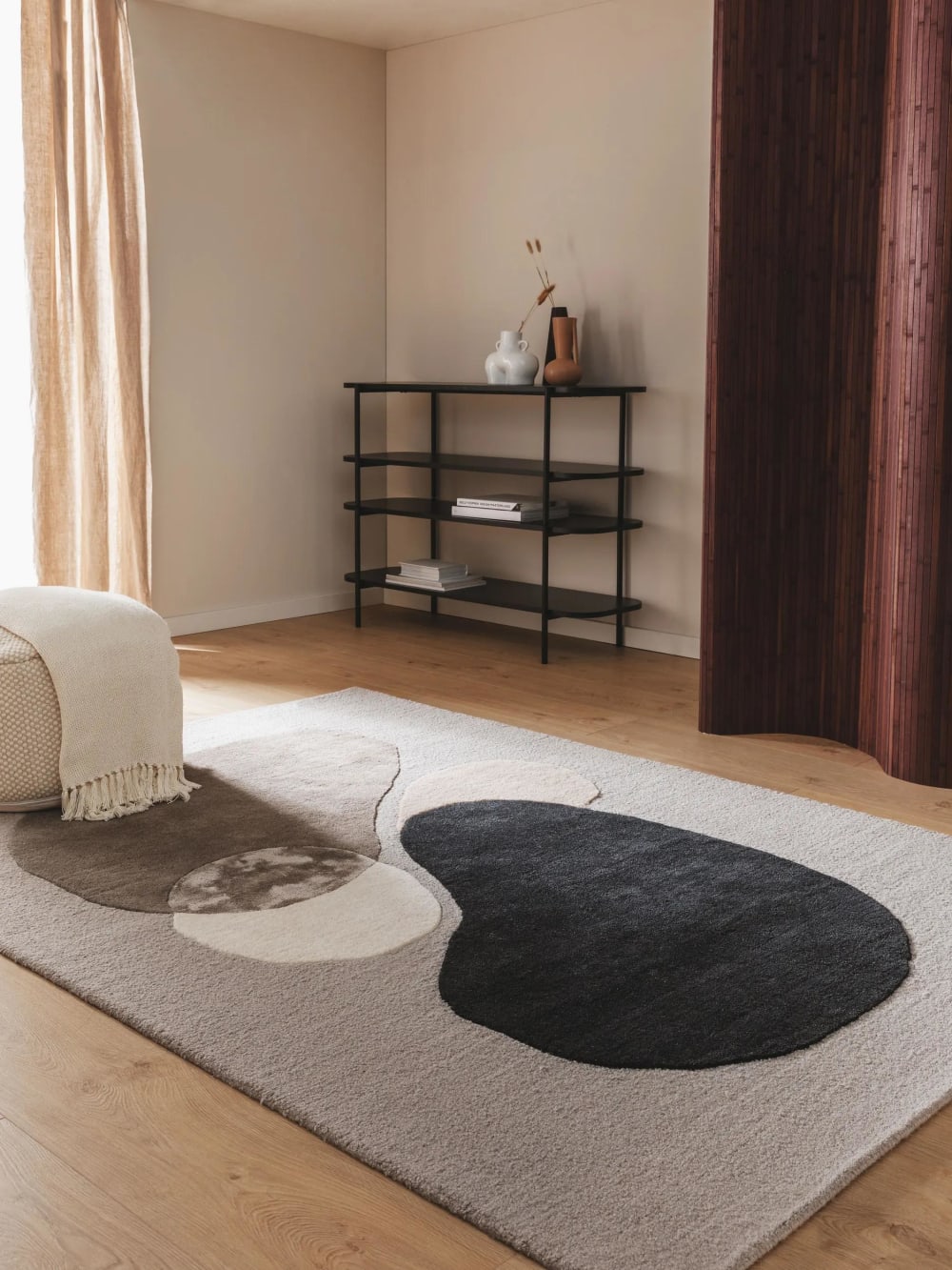 Tapis de laine multicouleur/gris 160x230 — vue 3