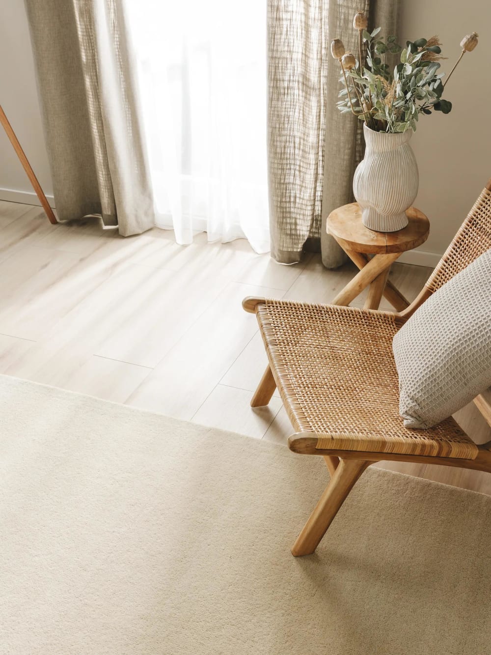 Tapis de laine crème 70x140 — vue 4