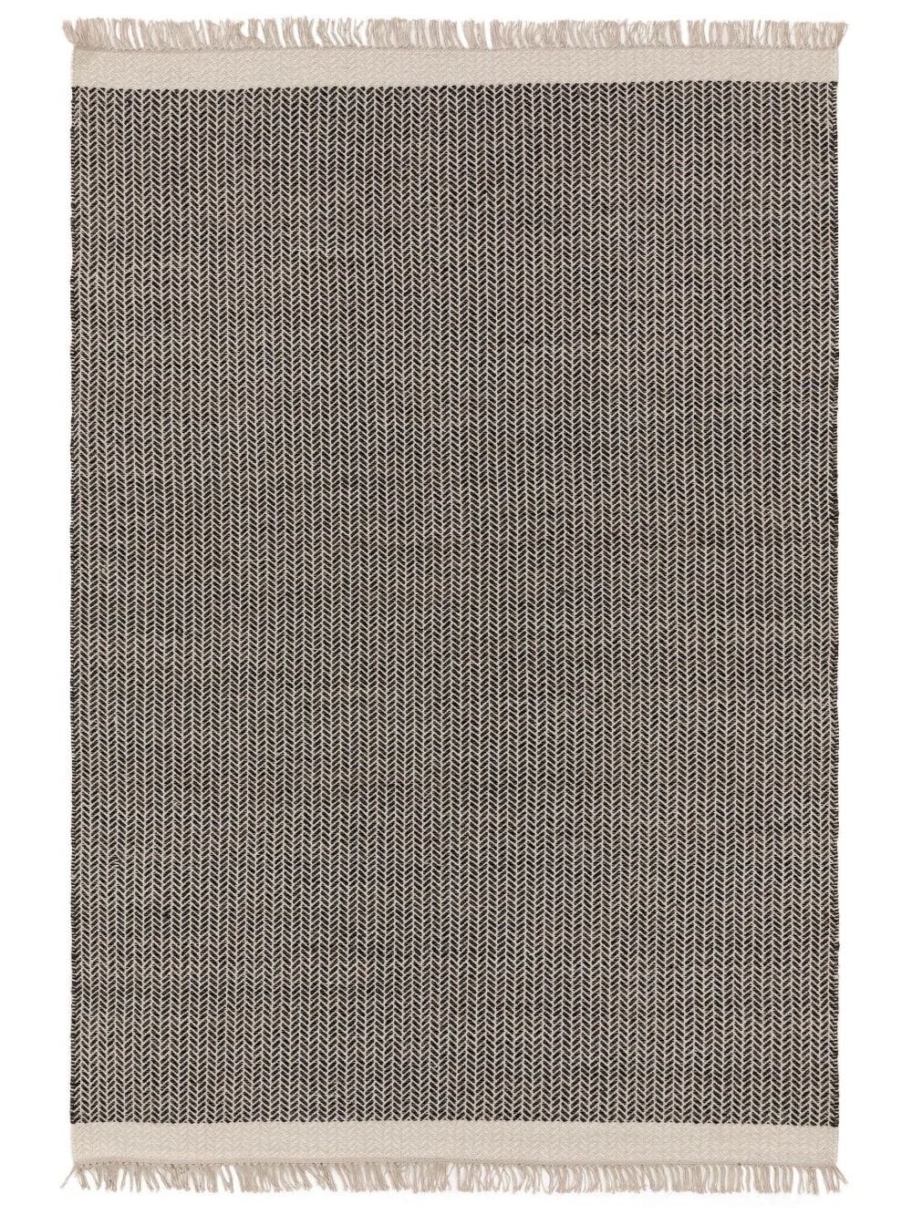 tapis de laine noir & - 160x230