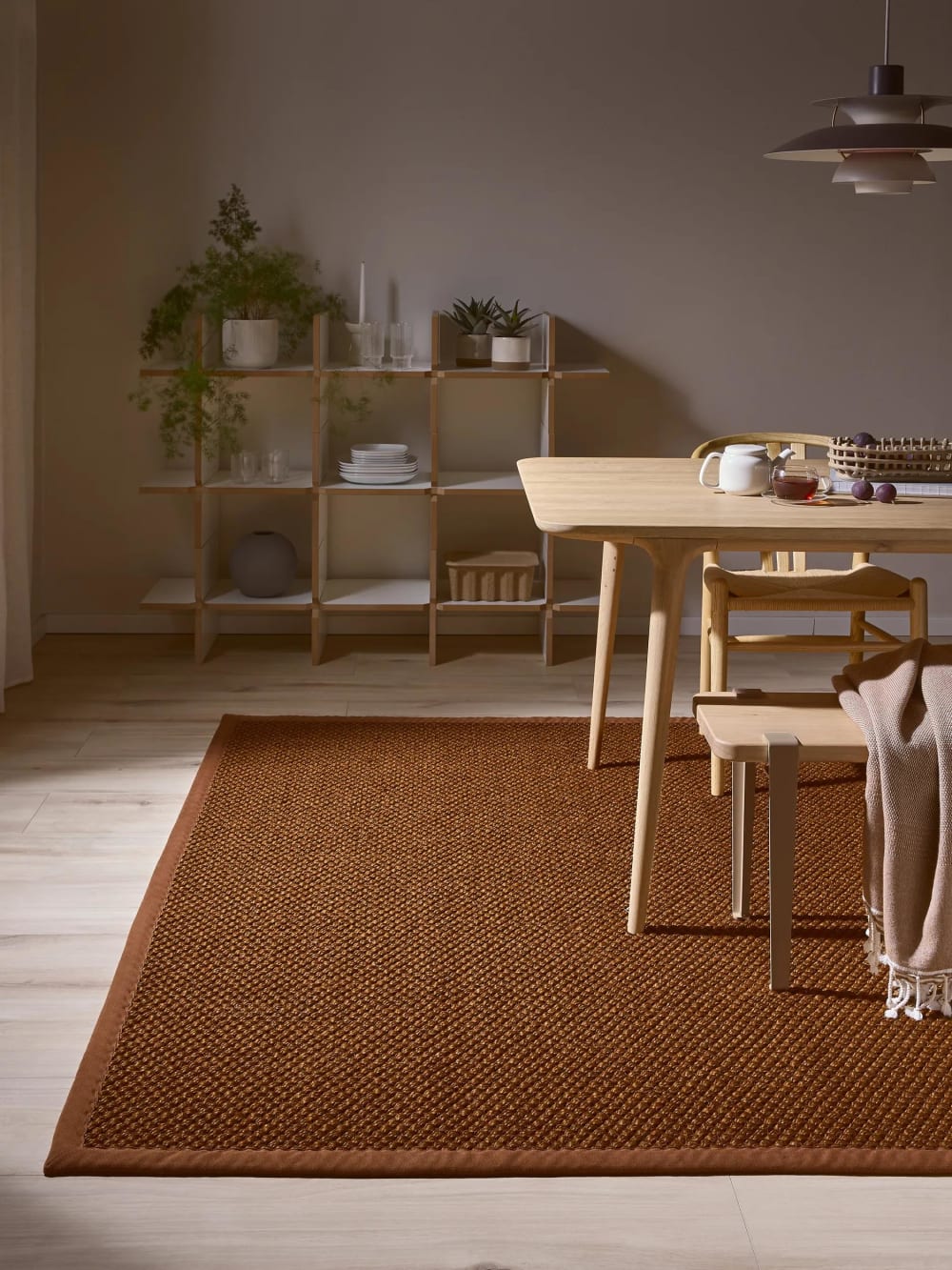 Tapis sisal marron clair 120x180 — vue 3