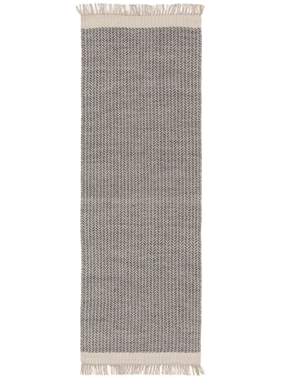 Tappeto passatoia in lana grigio 80x250 - Modello Contemporaneo - Lana