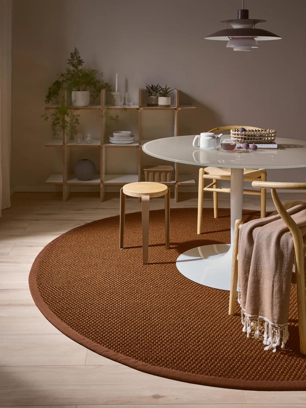 Tapis sisal marron clair D 200 rond — vue 3