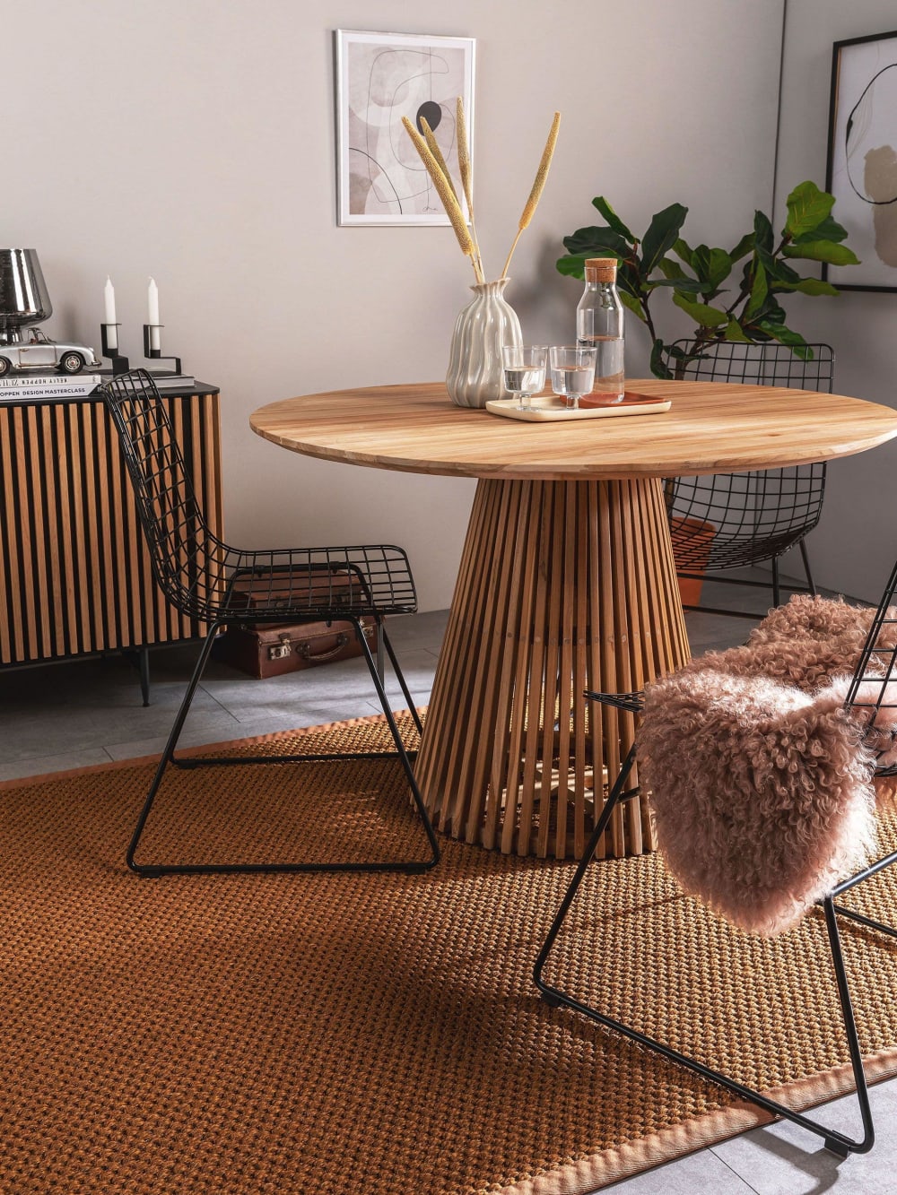 Tapis sisal marron clair 140x200 — vue 3