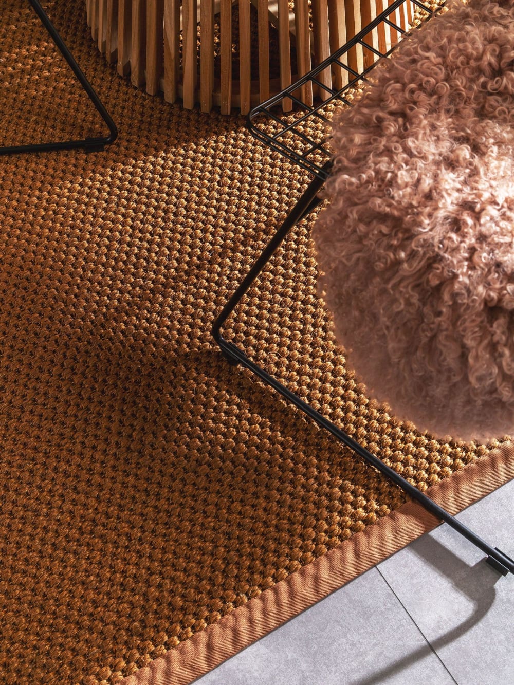 Tapis sisal marron clair 140x200 — vue 4
