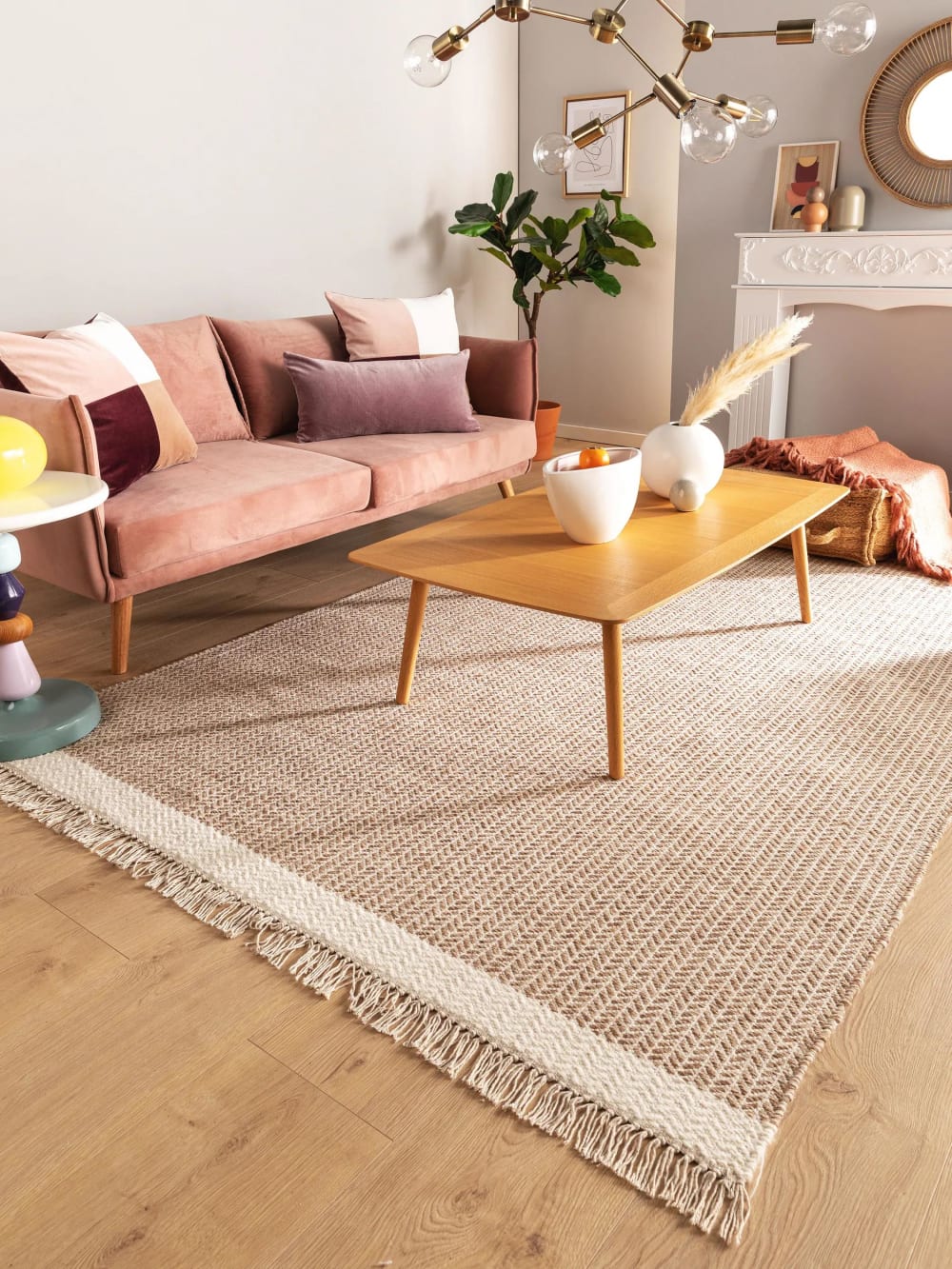 Alfombra de lana beige 160x230 - Maisons du Monde