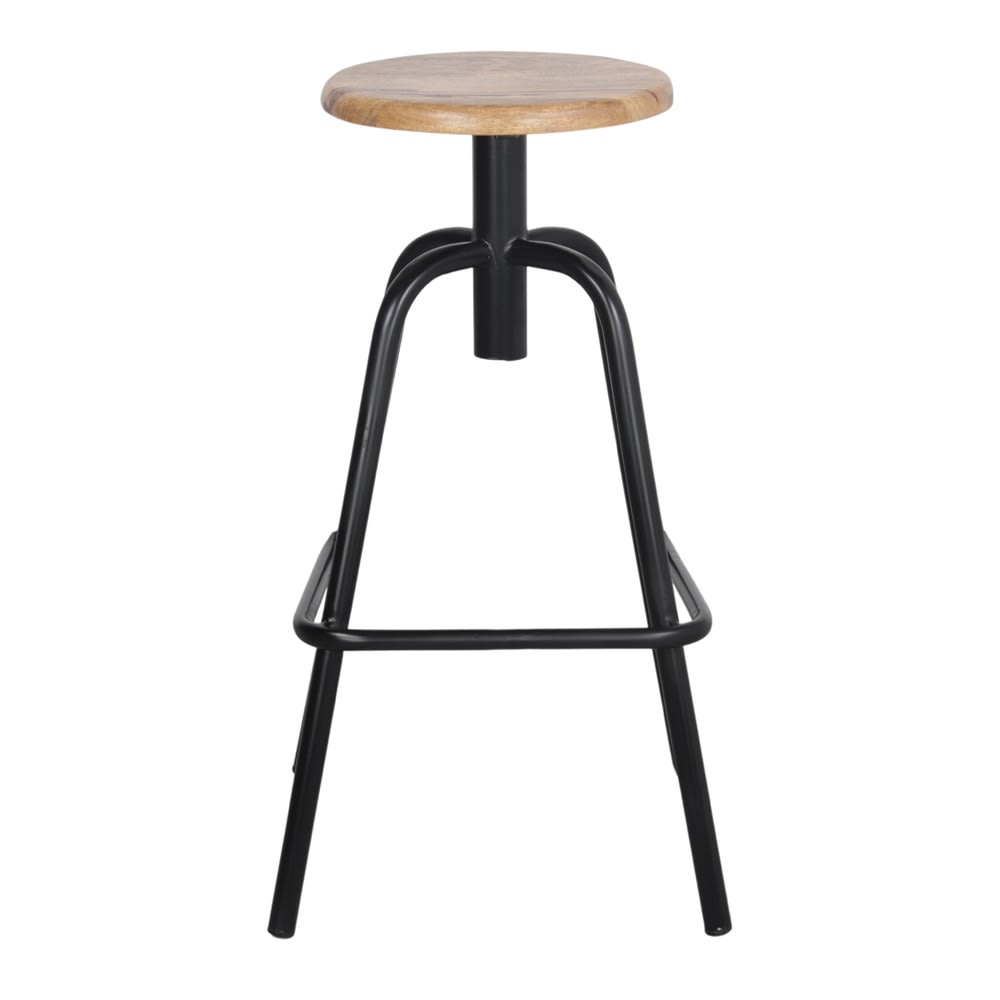 Taburete alto de metal sanderson - blanco,negro,óxido - 76x42x42 - Maisons du Monde