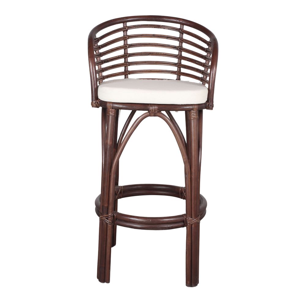 Taburete alto de bambú y ratán confort - marrón - 100x50x50 - Maisons du Monde