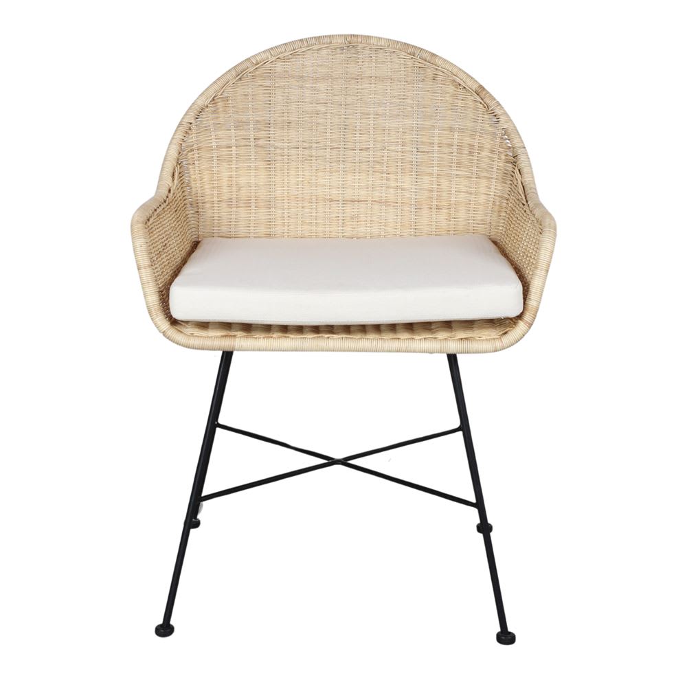 Silla de ratán kamin - naturale - 86x63x58 - Maisons du Monde