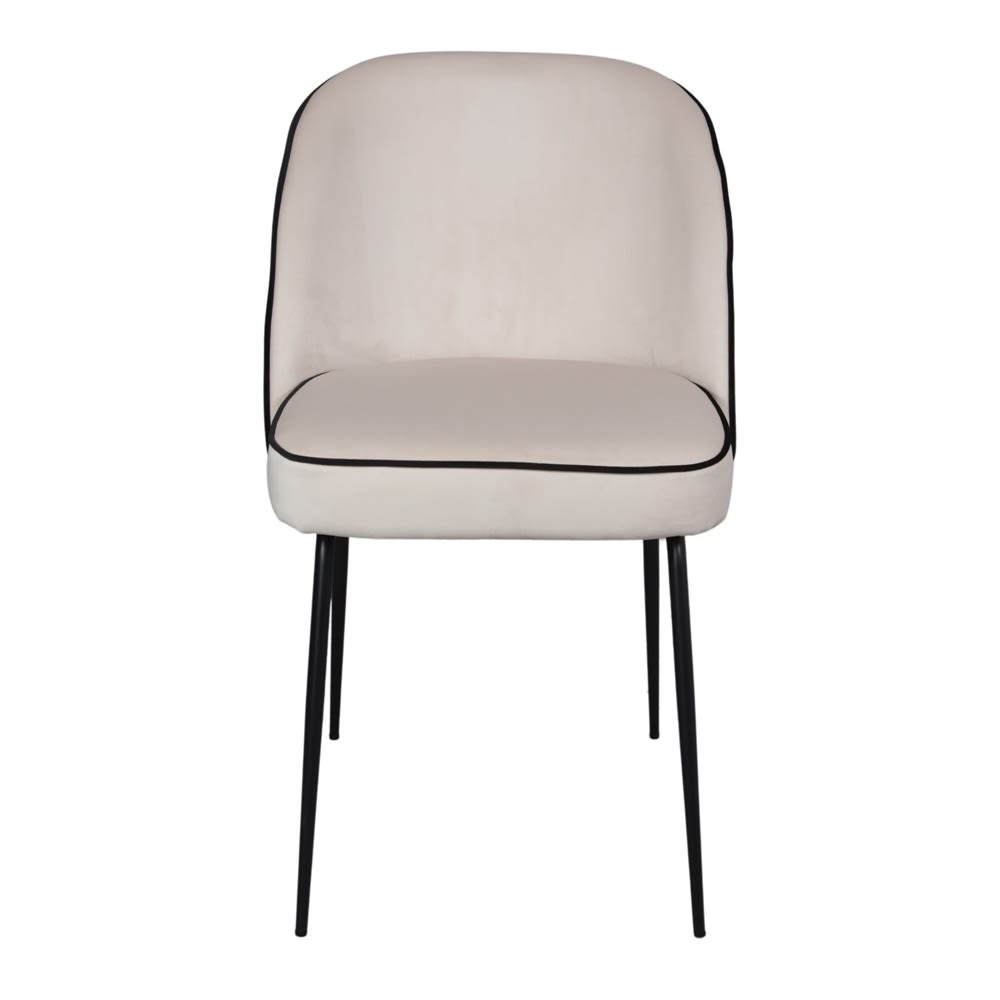 Silla tapizada - beige - 85x51x56 - Maisons du Monde
