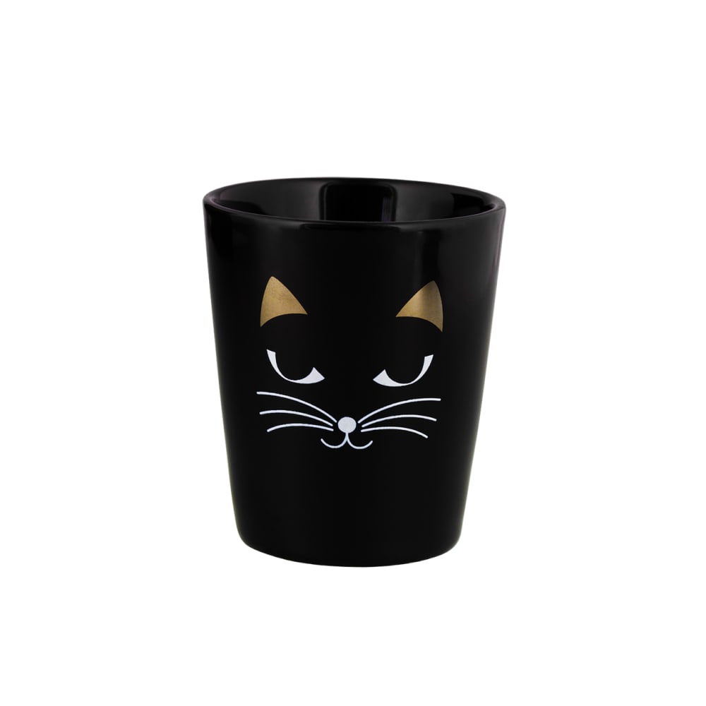 Pylones Tasse espresso noir porcelaine de chine 5,5 x 6,3 cm x 6,3 cm
