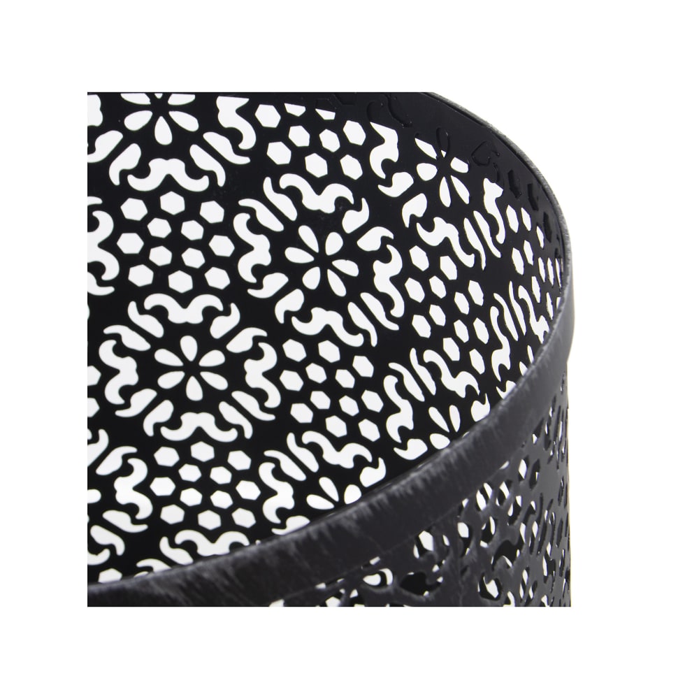 Porte parapluie rond en métal ajouré gris 24x45cm - Maisons du Monde