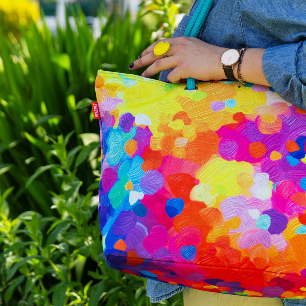 Sac cabas  multicolore polyester 48 x 34 x 14 cm - Maisons du Monde