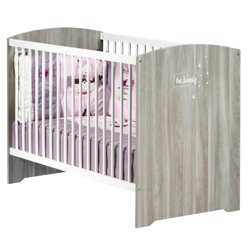 Lit bébé Smile chêne silex (60 x 120 cm)