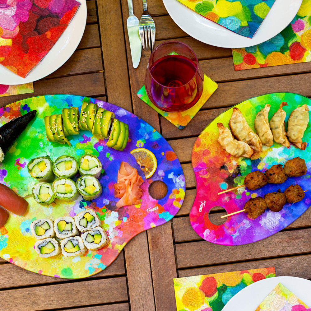 Grande planche en verre multicolore verre trempé 40 x 32 x 1 cm - Maisons du Monde