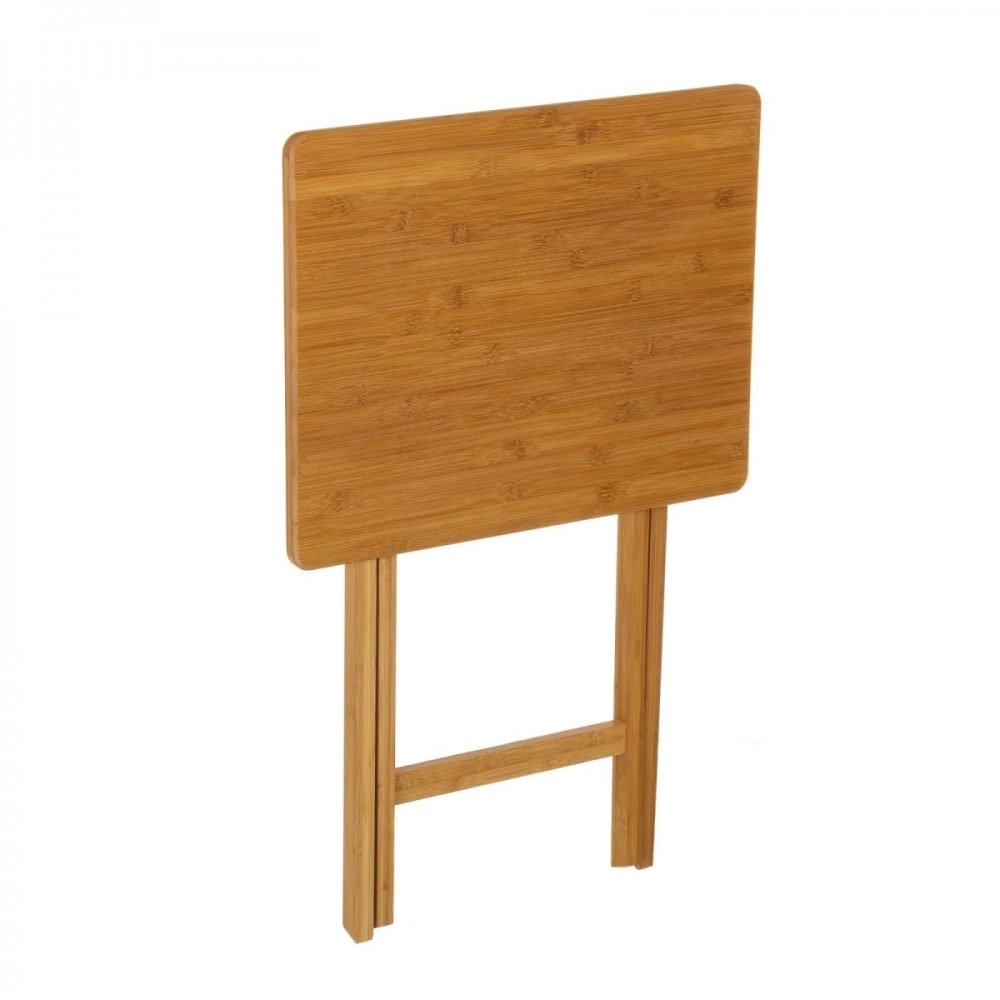 Mesita plegable de bambú marrón de 49x37x65 cm - Maisons du Monde