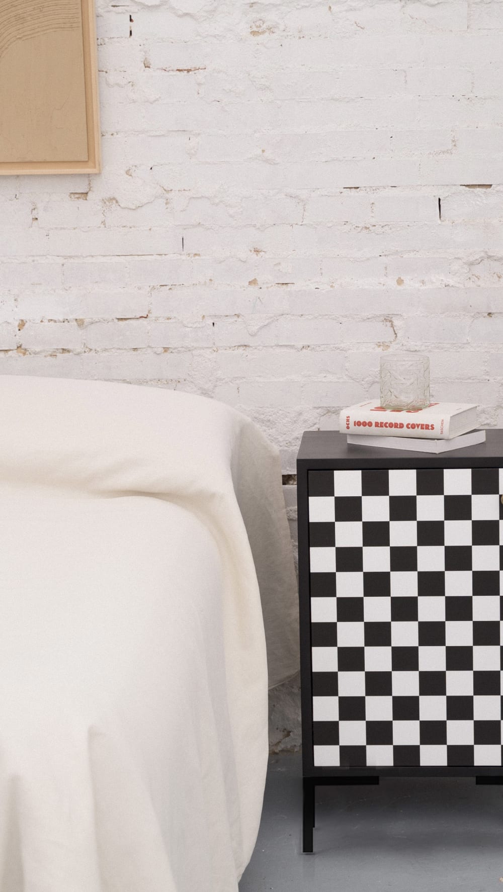 Nachttisch aus MDF mit Schachbrettmuster-Druck - Maisons Du Monde