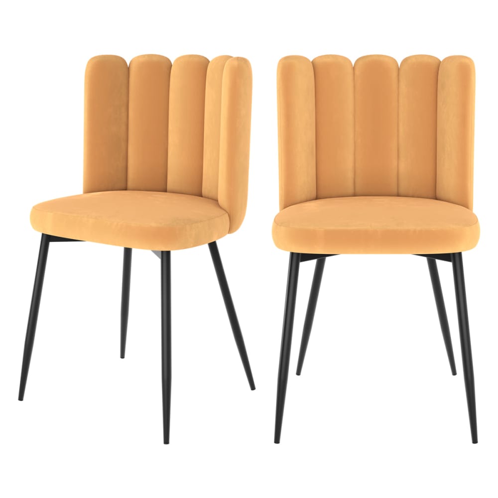 Lot de 2 chaises en velours