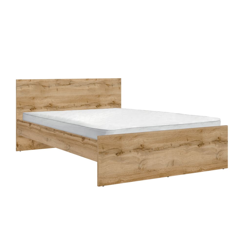 Lit 160x200 panneaux agglomérés stratifiés marron Lit 160x200 panneaux agglomérés stratifiés marron