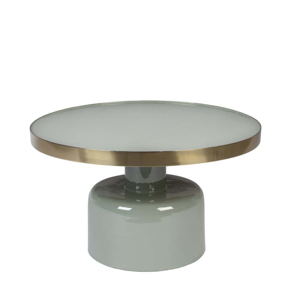mesa de centro redonda de acero esmaltado