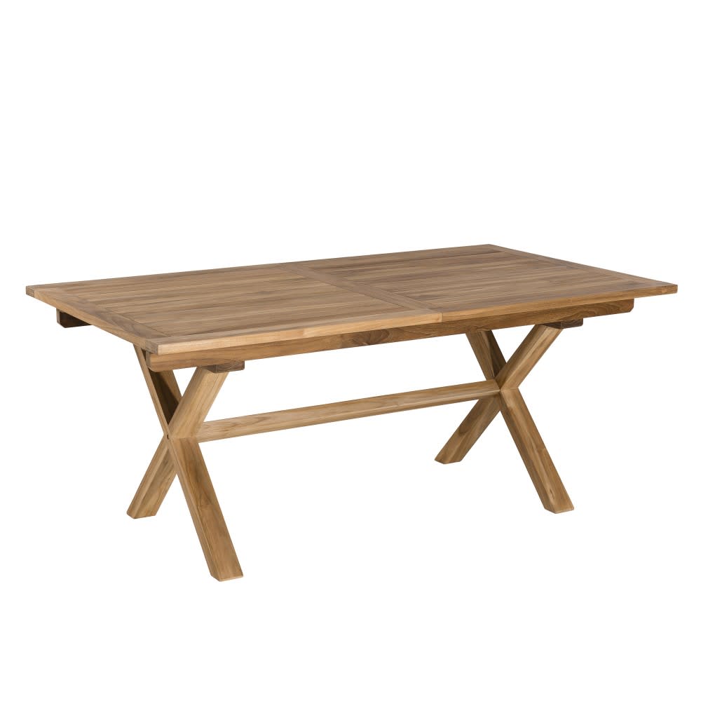 Table de jardin et chaises en teck et textilene 8/10 personnes