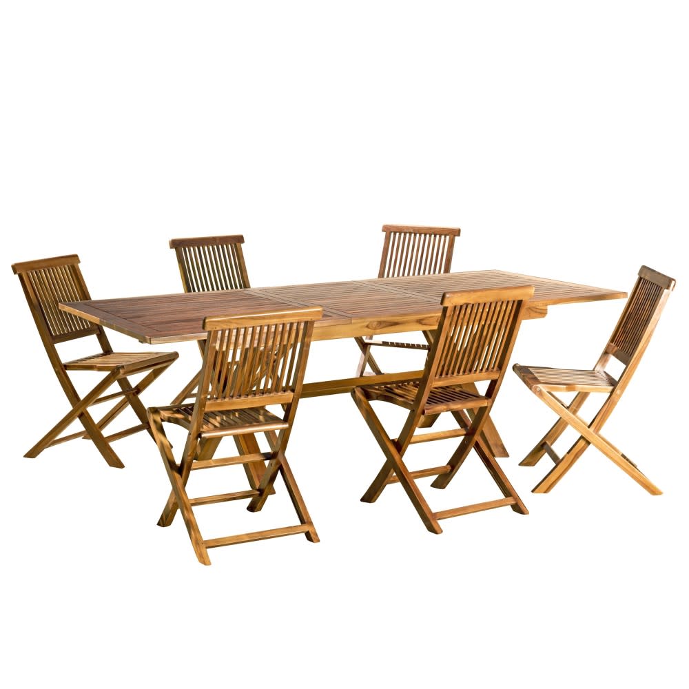 Table de jardin et chaises - teck