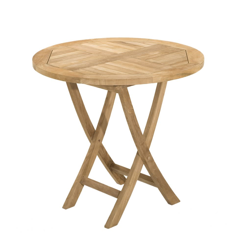 Table de jardin et chaises en teck et textilene 2 personnes - Maisons du Monde