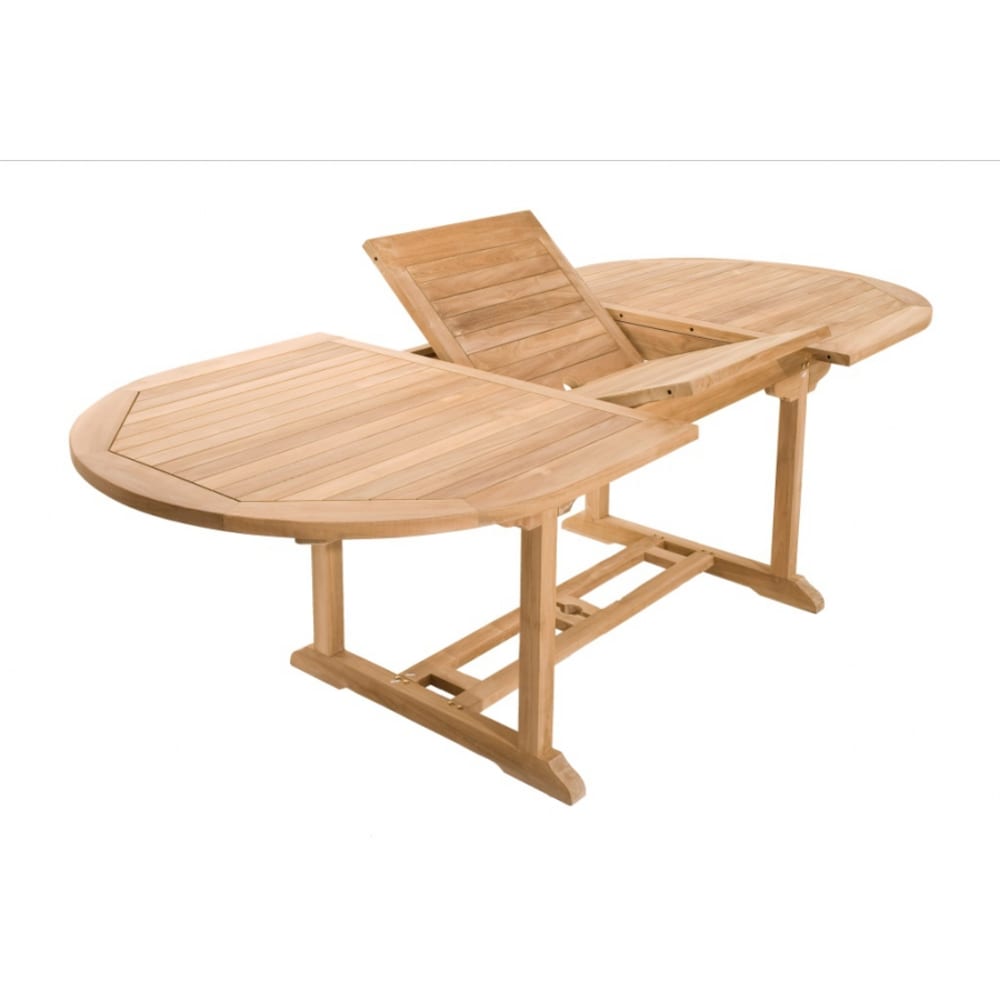 Table de jardin en teck 8/10 personnes extensible l240 cm - Maisons du Monde