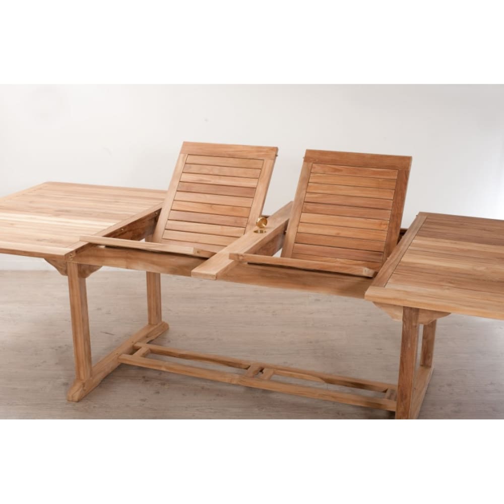 Table de jardin en teck extensible 10/12 personnes l300 cm - Maisons du Monde