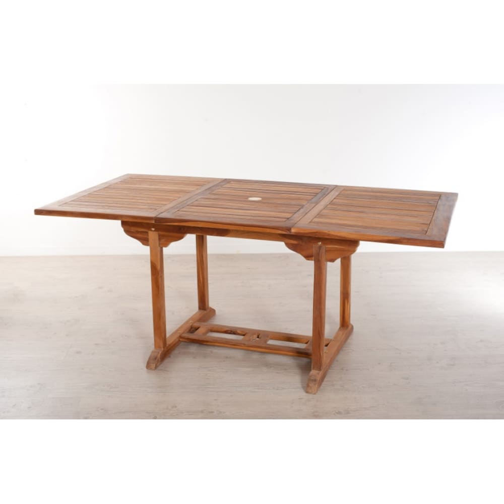 Mesa de jardín de madera de teca aceitada extensible 4/6 personas - Maisons du Monde