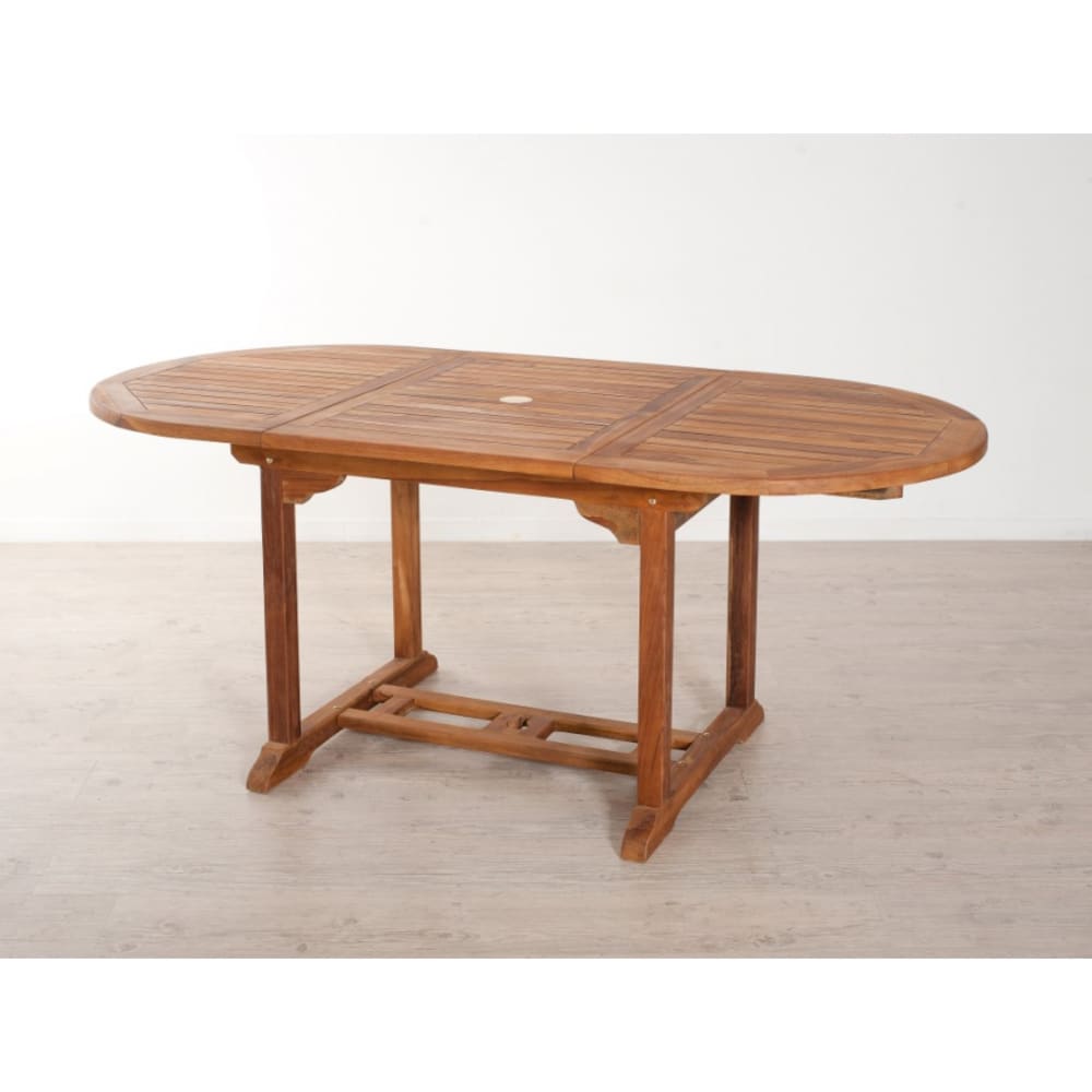 Mesa de jardín de madera de teca aceitada extensible 4/6 personas - Maisons du Monde