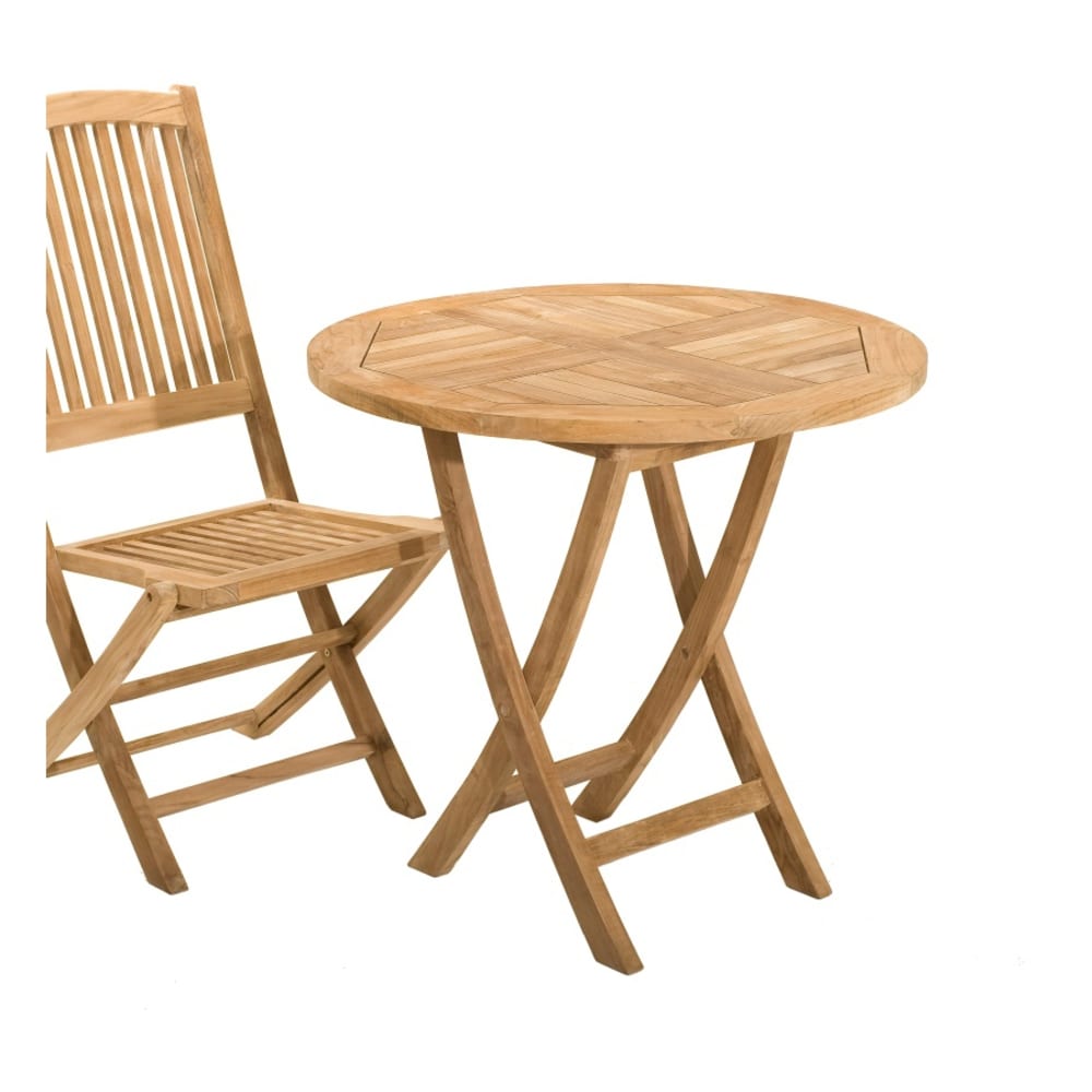 Mesa de jardín plegable de madera de teca de 80x80 cm - Maisons du Monde