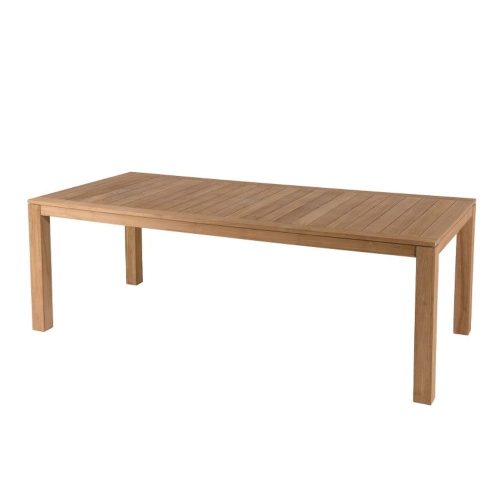 MACABANE Gartentisch, rechteckig, aus Teakholz für 6/8 Personen - 220 x 100 cm Braun
