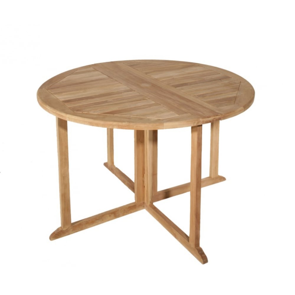 Mesa de jardín plegable de madera de teca para 4/5 personas
