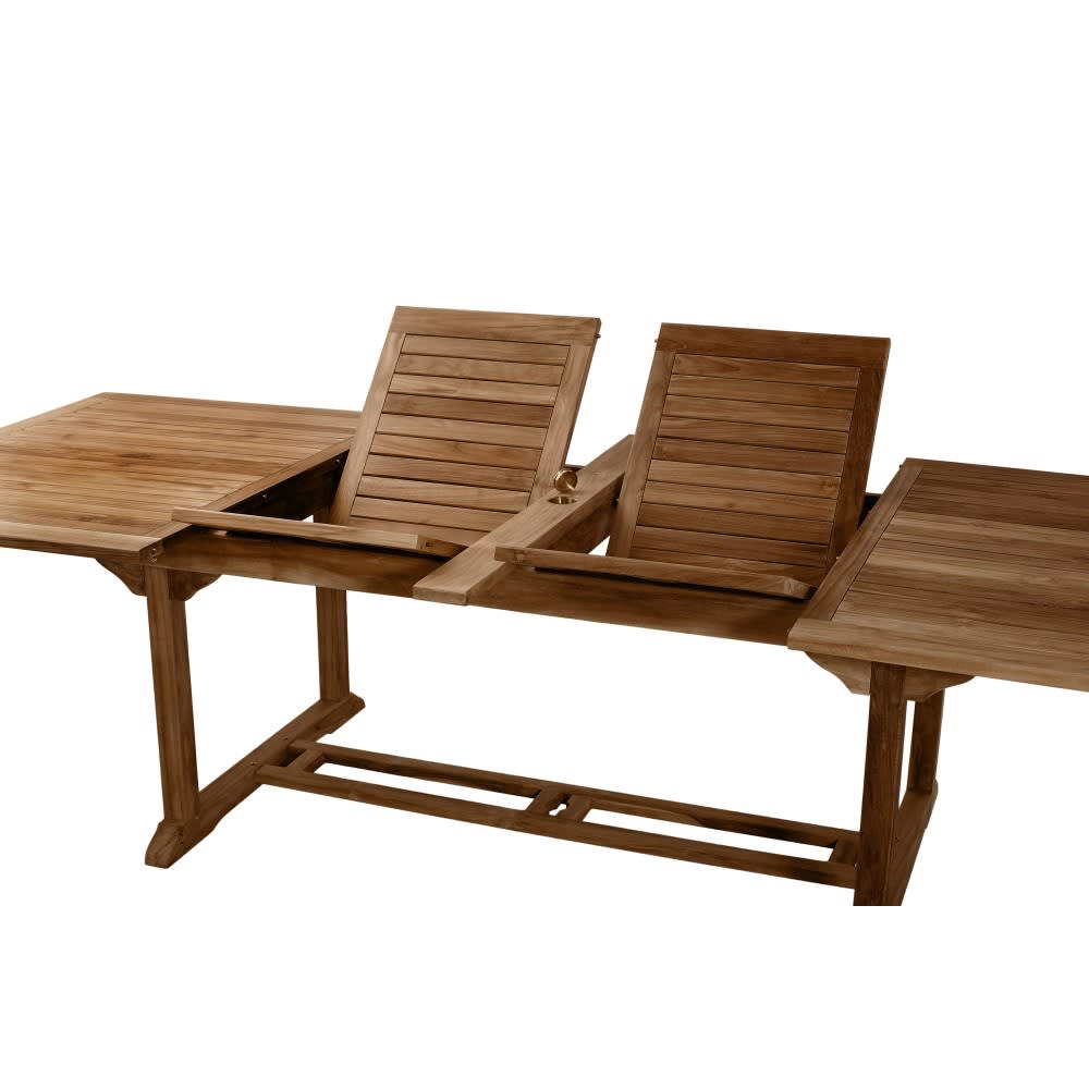 Mesa de jardín de madera con dos extensiones para 10/12 personas - Maisons du Monde
