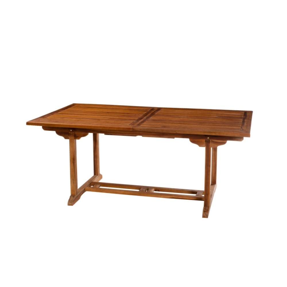 Mesa de jardín teca aceitada extensible 8/10 personas l240 cm