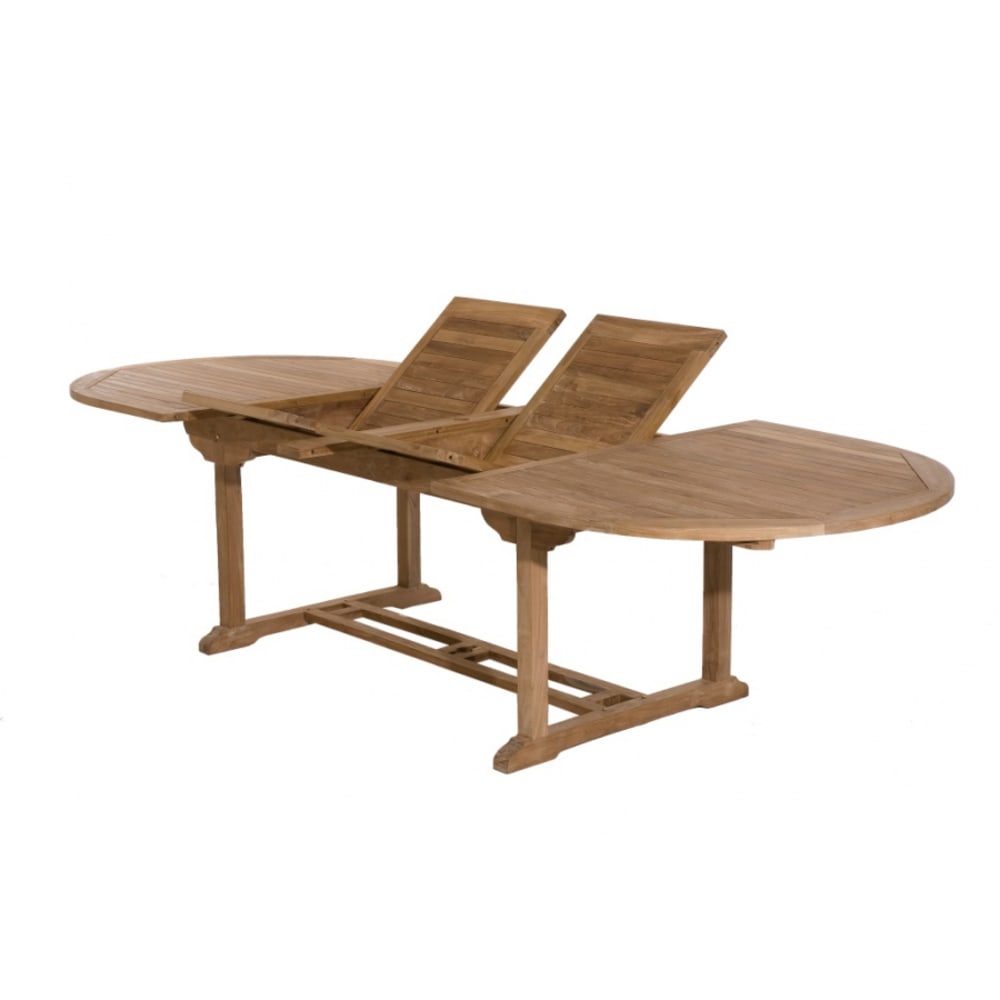 Table de jardin 10/12 pers. Double extension en teck l 300cm - Maisons du Monde