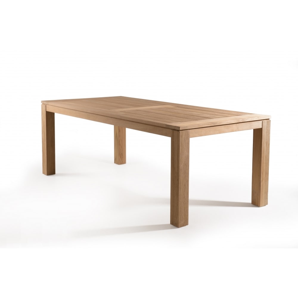 Mesa de jardín de madera de teca 6/8 personas de 220x100 cm